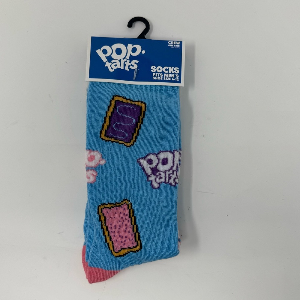 Men’s Novelty Pop-Tarts Themed Blue Crew  Socks